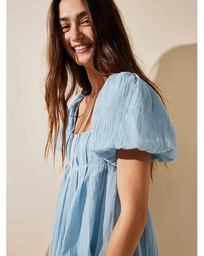 FREE PEOPLE MARINA MINI DRESS - BLUEBELL - LAST SIZE XS