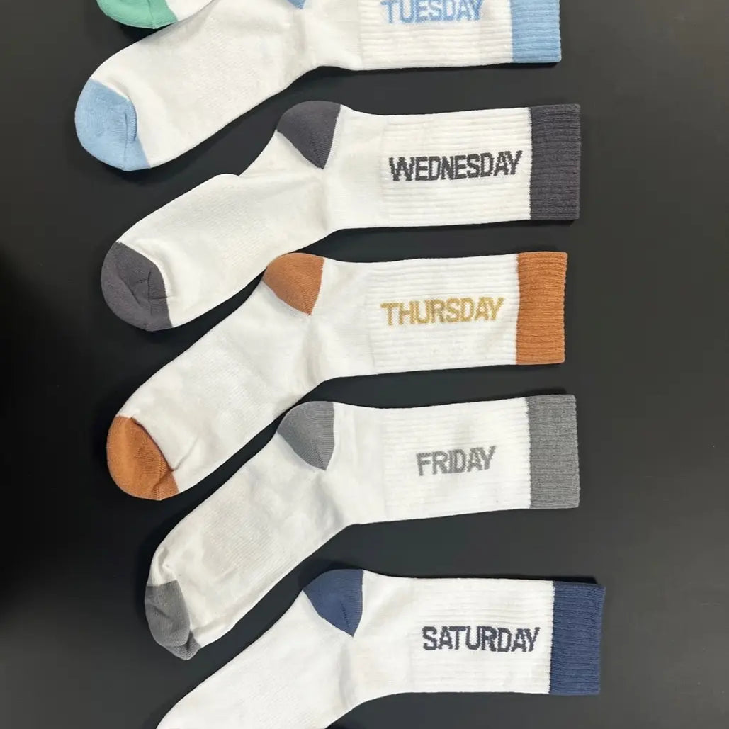 ONS WEEKDAY SOCKS 7PK - BRIGHT WHITE