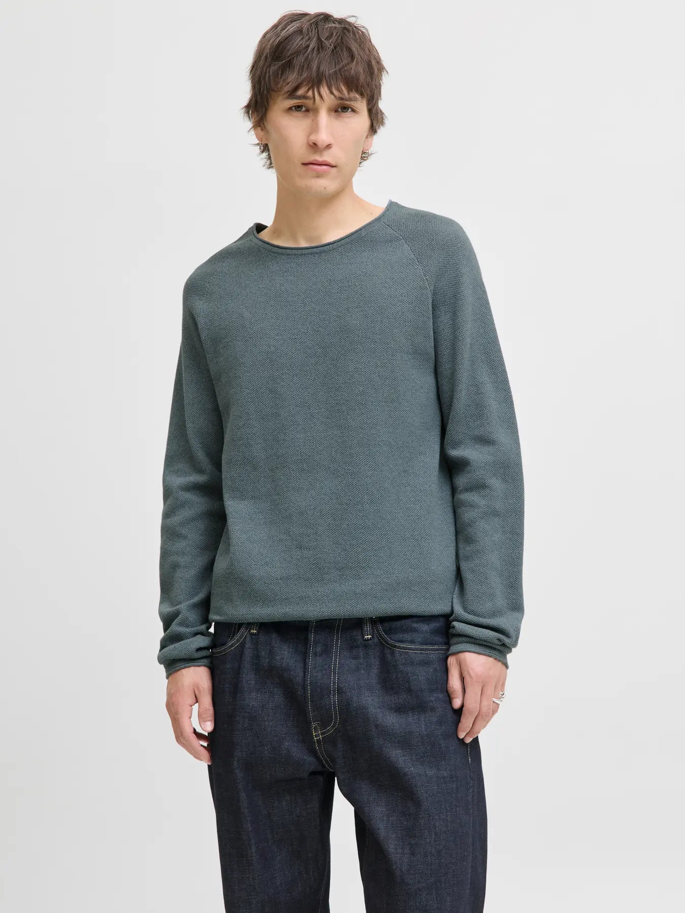 HILL KNIT CREW NECK SWEATER - STORMY WEATHER