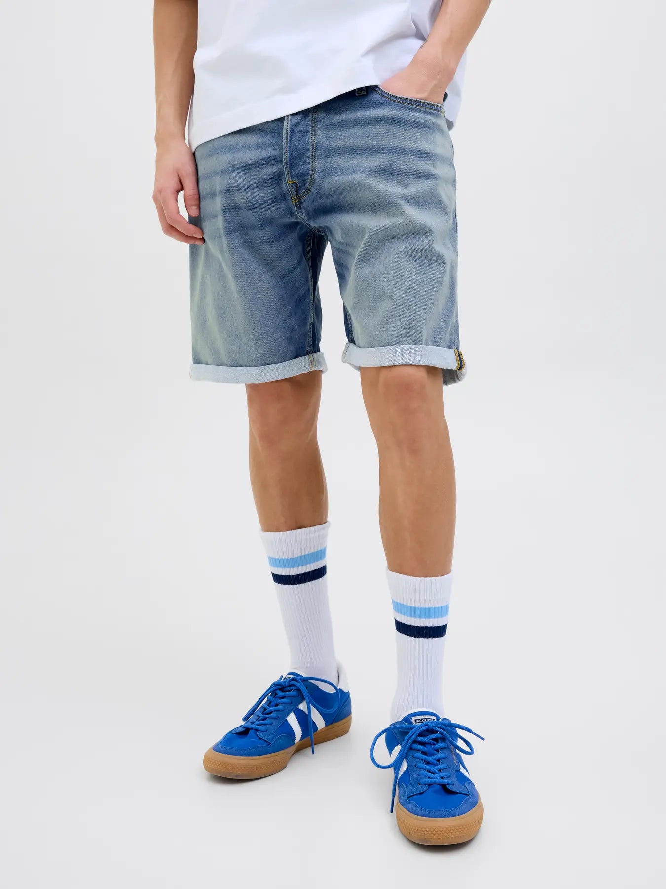 RICK ICON DENIM SHORTS - BLUE DENIM