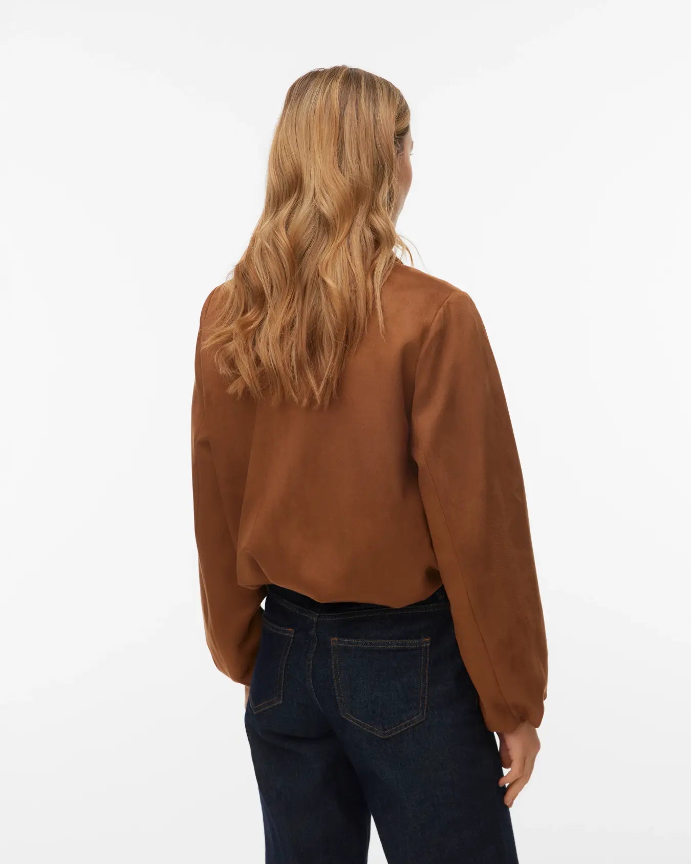 VM JOSEIDA SHORT SUEDE JACKET - COGNAC