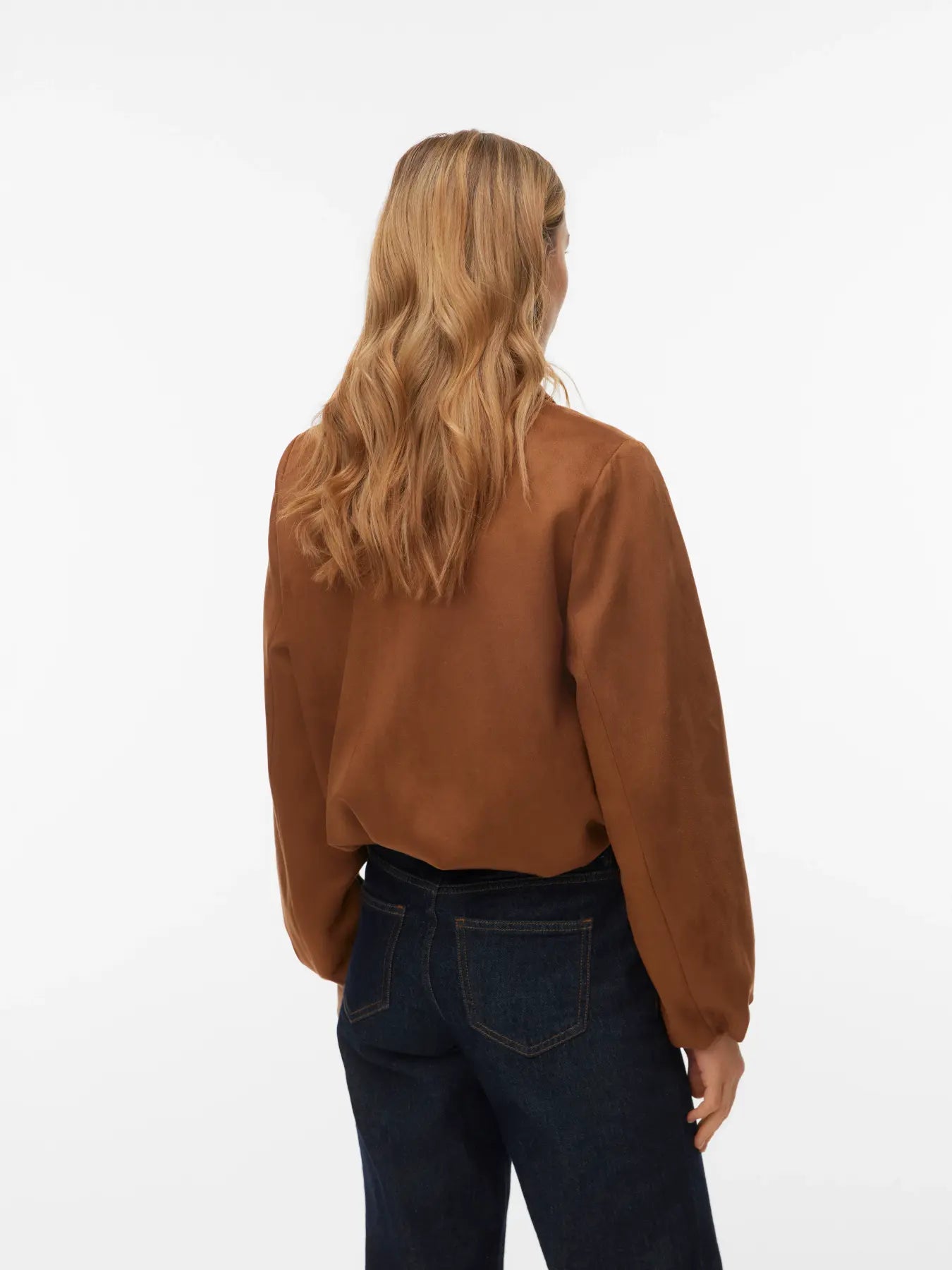 VM JOSEIDA SHORT SUEDE JACKET - COGNAC