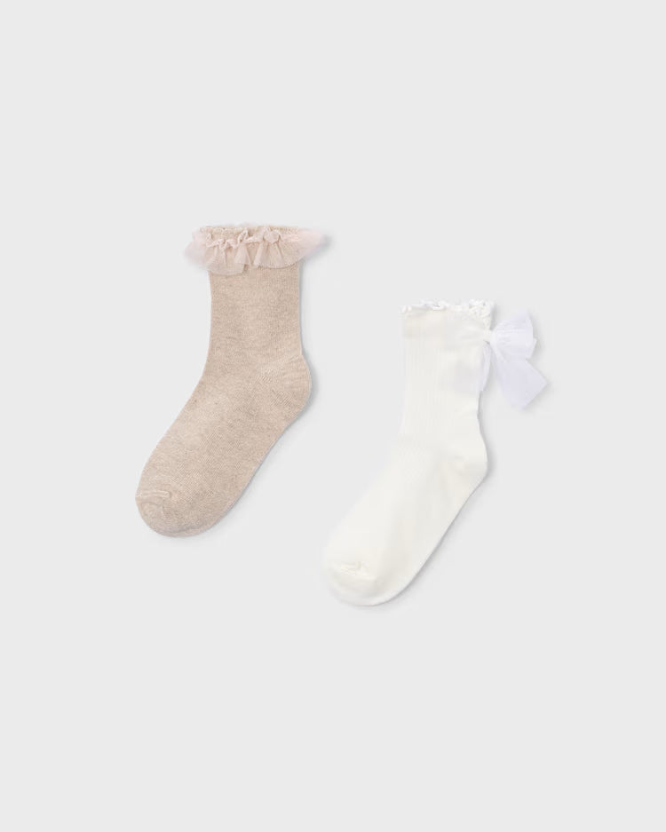 MAYORAL 2PK SOCKS - HAZELNUT