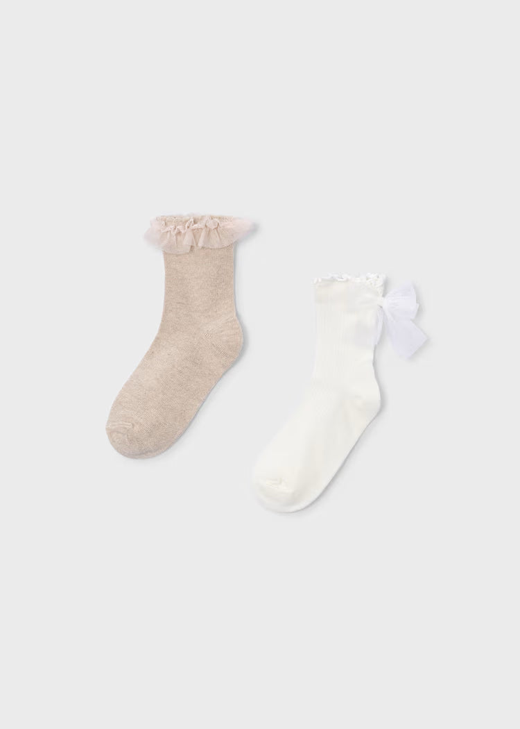 MAYORAL 2PK SOCKS - HAZELNUT