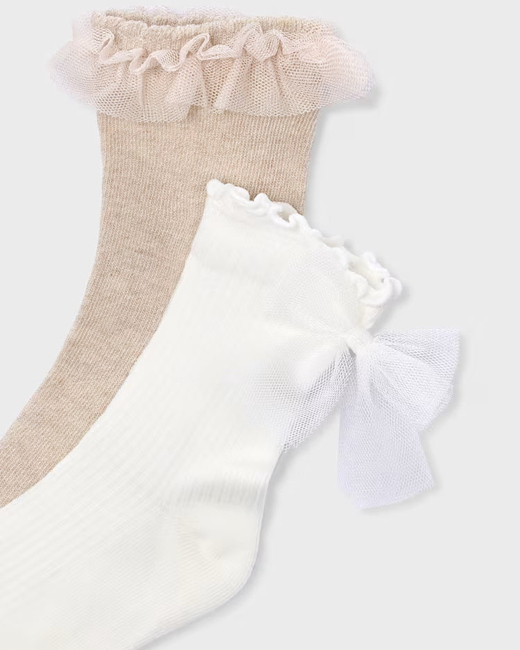 MAYORAL 2PK SOCKS - HAZELNUT