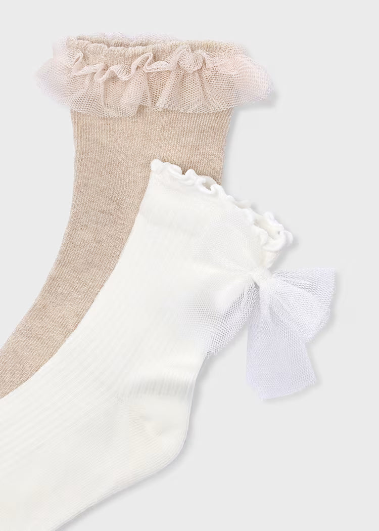 MAYORAL 2PK SOCKS - HAZELNUT
