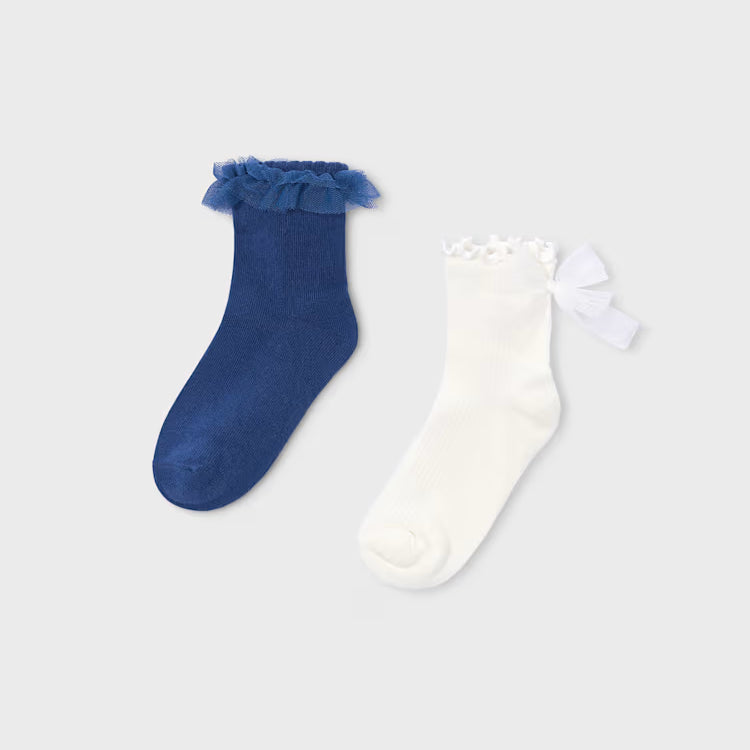 MAYORAL 2PK SOCKS - PORCELAIN