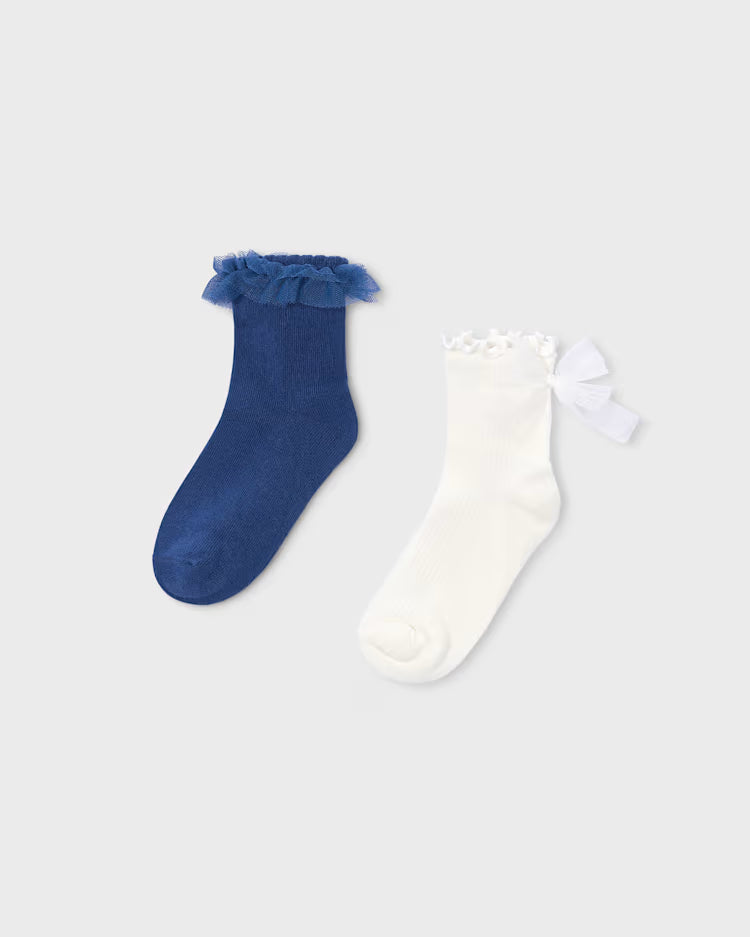 MAYORAL 2PK SOCKS - PORCELAIN