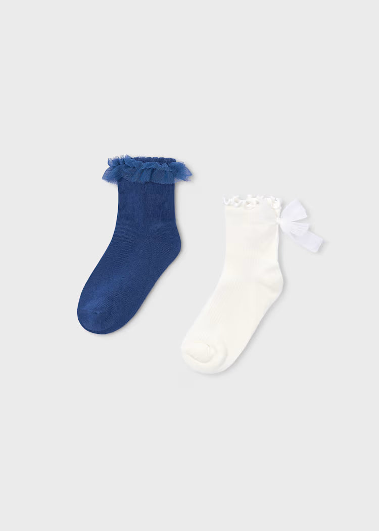 MAYORAL 2PK SOCKS - PORCELAIN