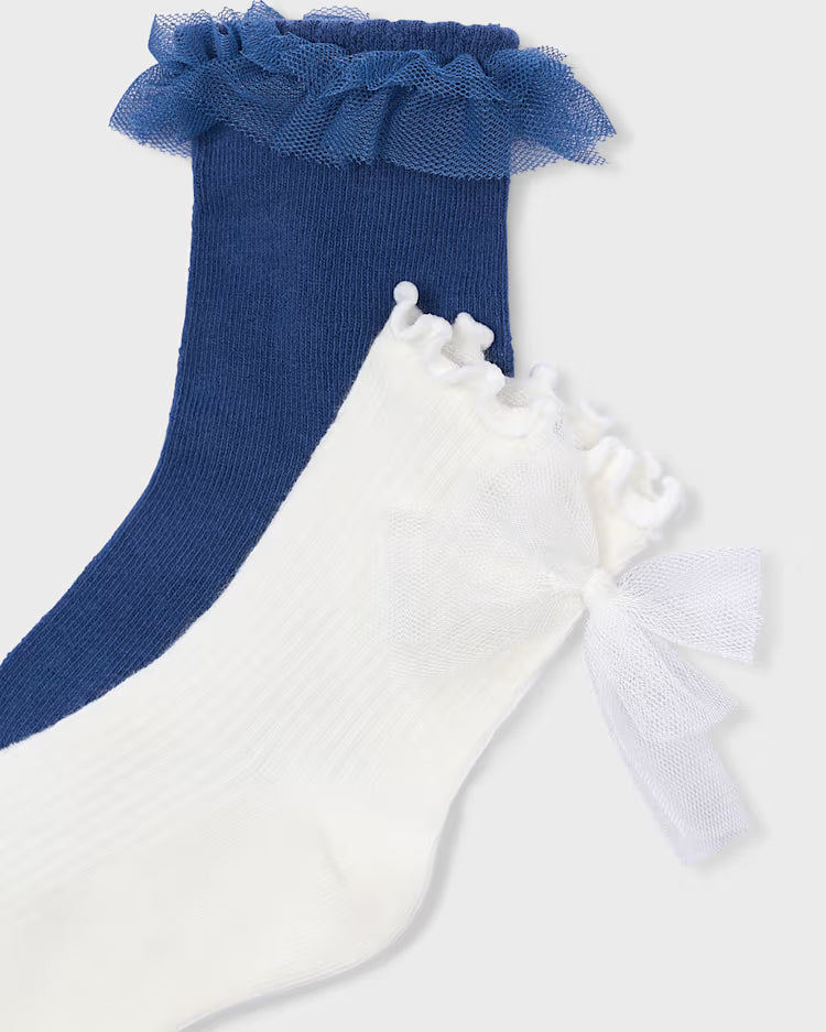 MAYORAL 2PK SOCKS - PORCELAIN