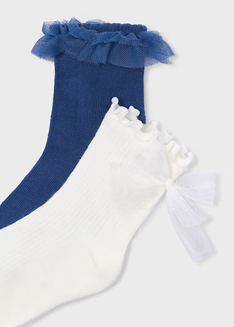 MAYORAL 2PK SOCKS - PORCELAIN