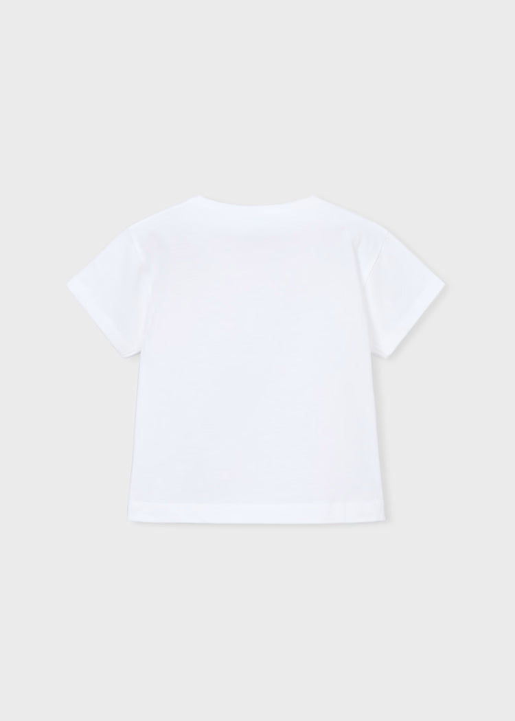 MAYORAL APPLIQUE T SHIRT - WHITE