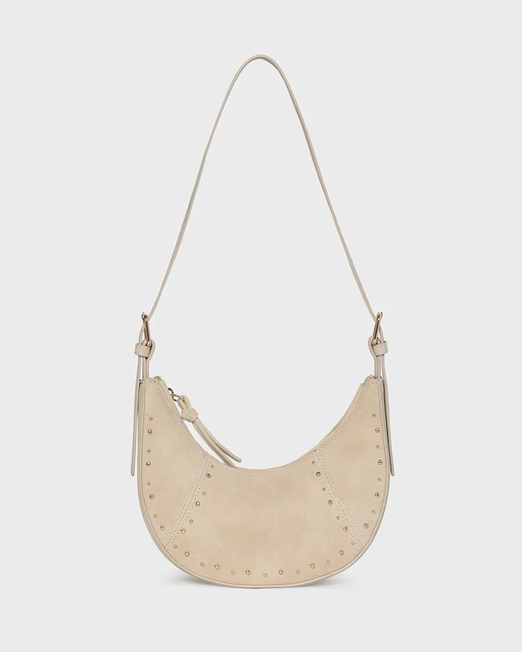 MAYORAL SUEDE CRESCENT BAG - CREAM