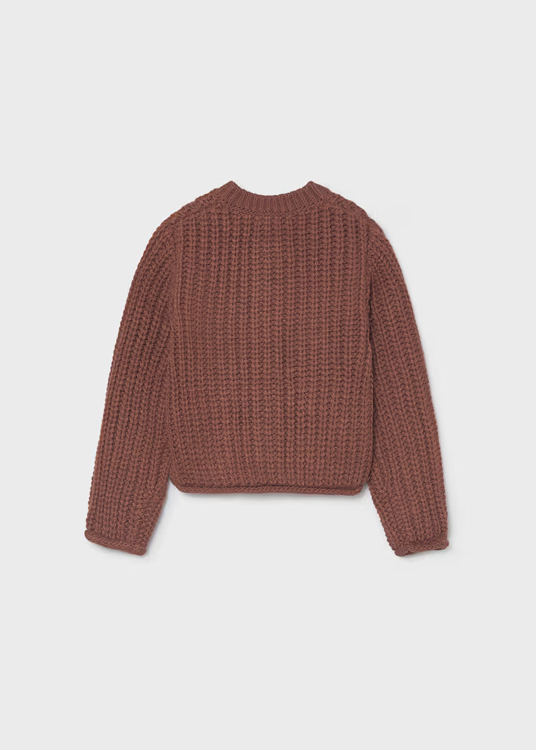 MAYORAL KNIT CARDIGAN - BRICK