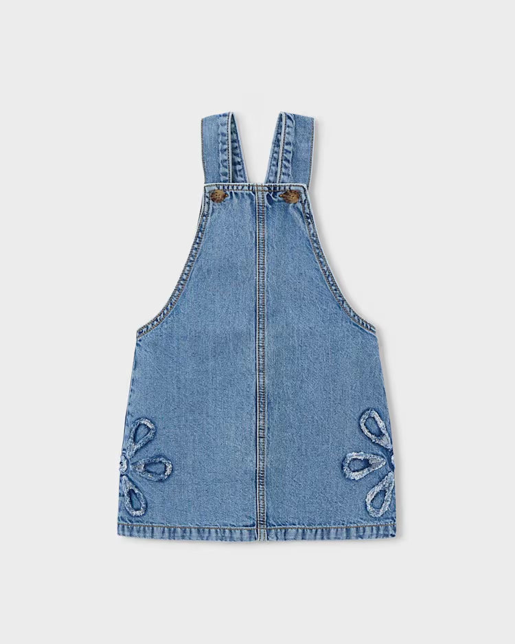 MAYORAL DENIM OVERALL DRESS - MEDIUM WASH