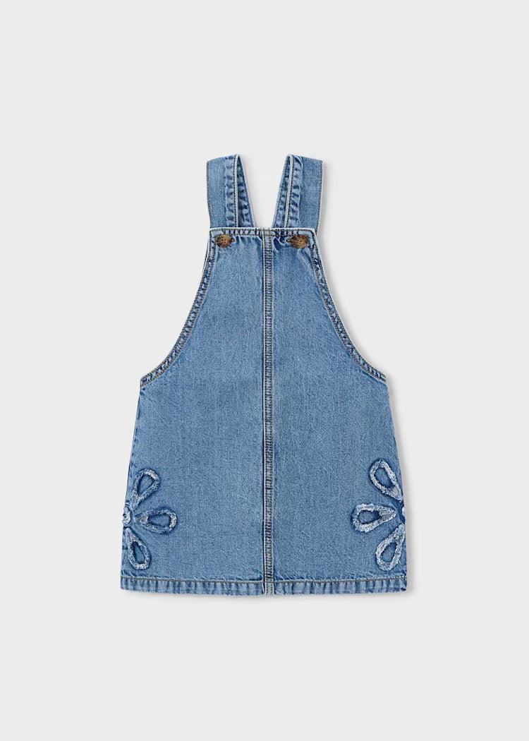 MAYORAL DENIM OVERALL DRESS - MEDIUM WASH