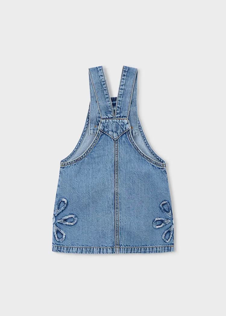 MAYORAL DENIM OVERALL DRESS - MEDIUM WASH