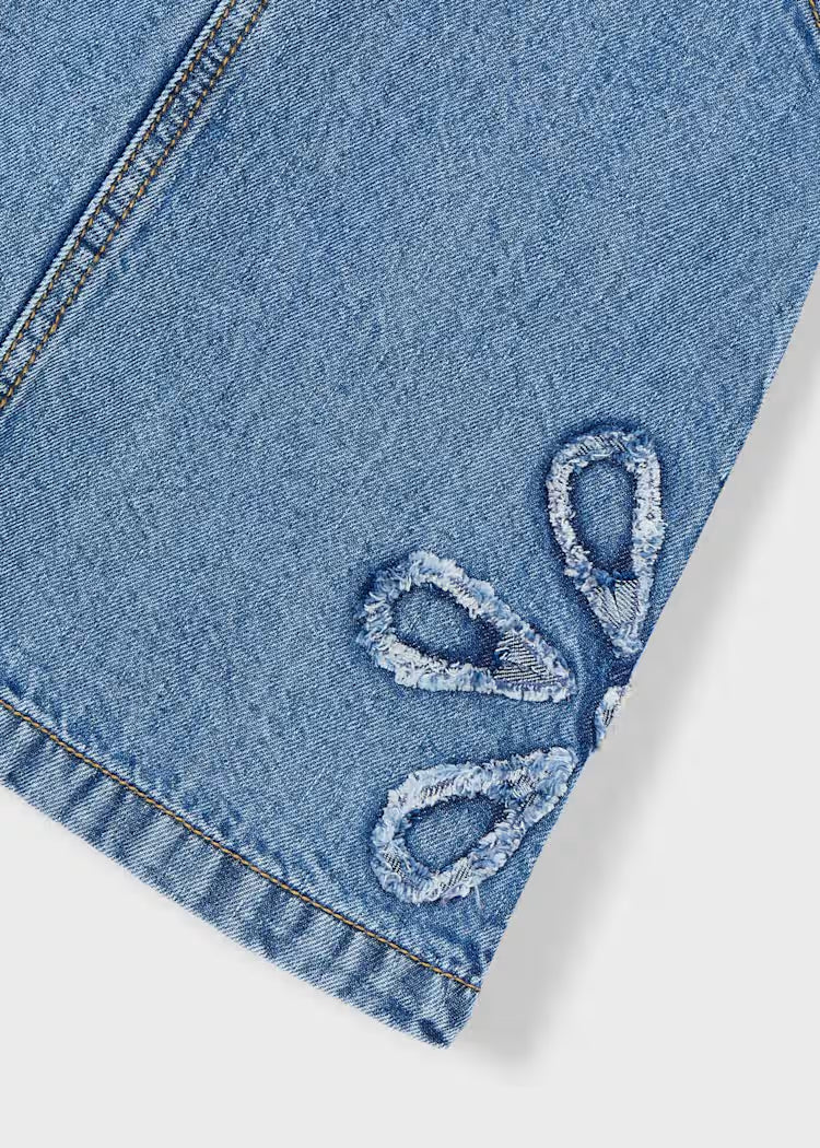 MAYORAL DENIM OVERALL DRESS - MEDIUM WASH