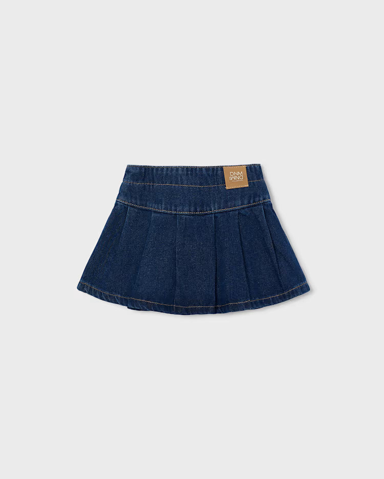 MAYORAL DENIM PLEAT SKIRT - DARK WASH