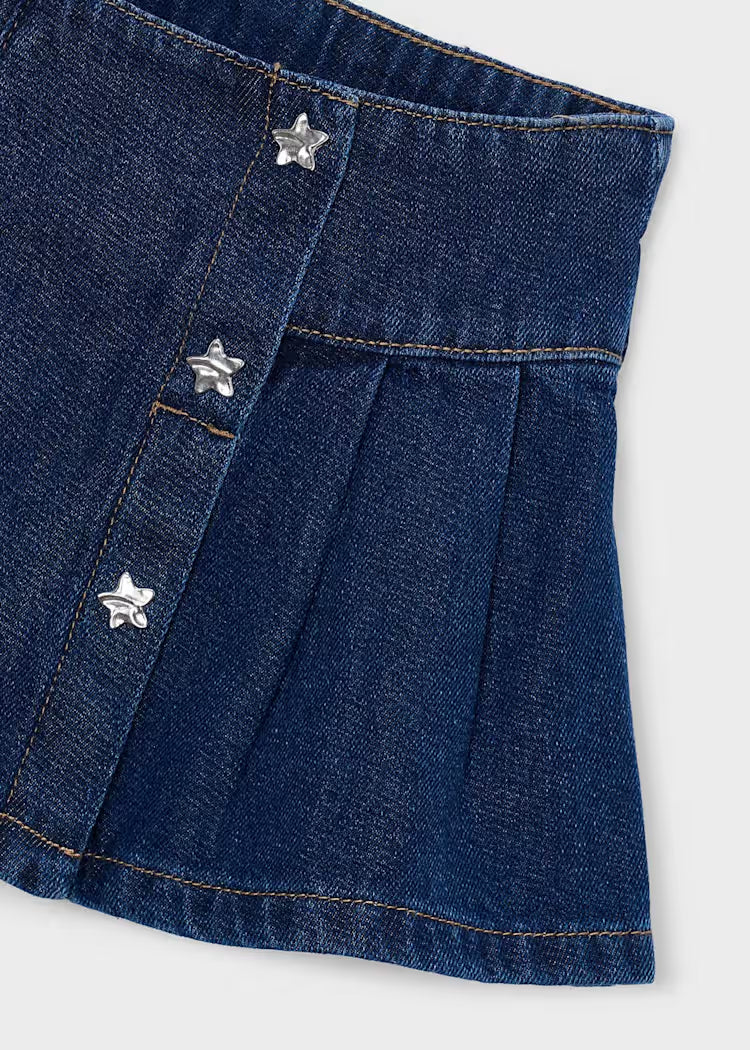 MAYORAL DENIM PLEAT SKIRT - DARK WASH