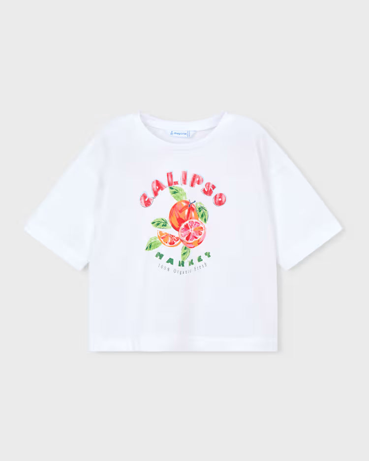 MAYORAL GRAPHIC TEE - WHITE