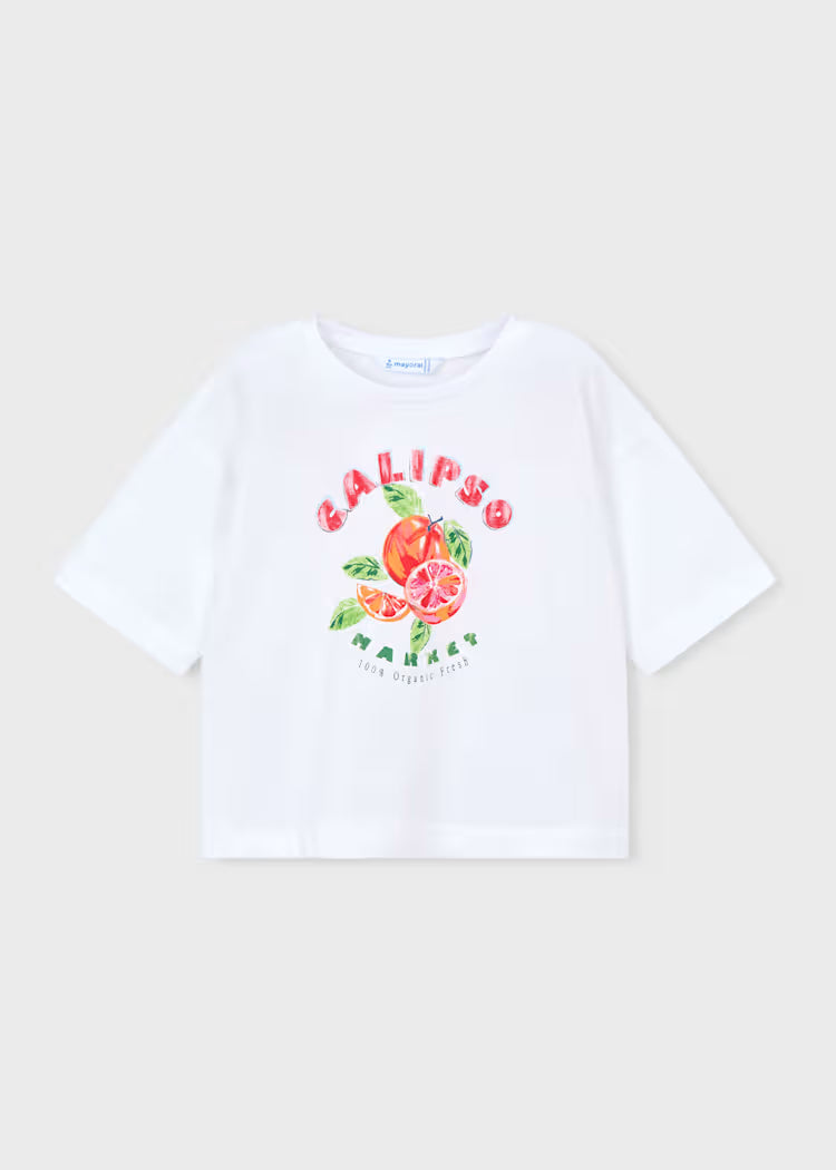 MAYORAL GRAPHIC TEE - WHITE