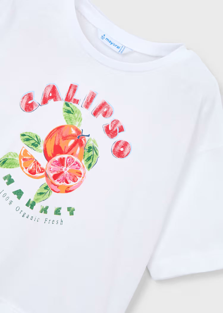 MAYORAL GRAPHIC TEE - WHITE