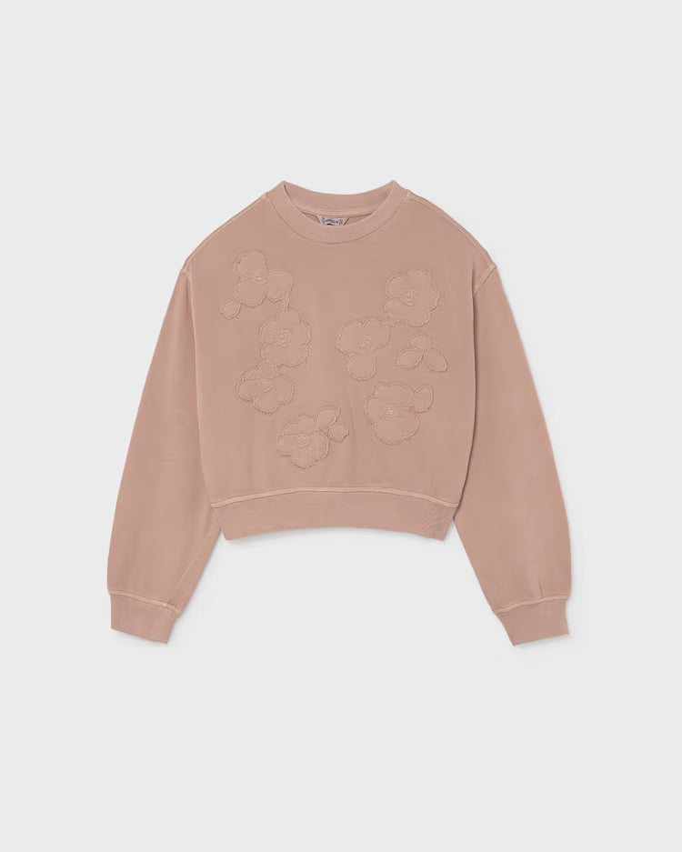 MAYORAL EMBROIDERED PULLOVER - BLUSH