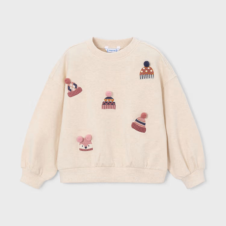 MAYORAL EMBROIDERED PULLOVER - OAT