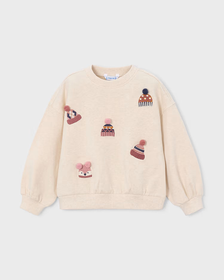 MAYORAL EMBROIDERED PULLOVER - OAT