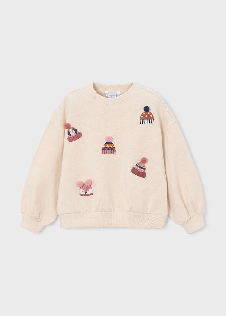 MAYORAL EMBROIDERED PULLOVER - OAT