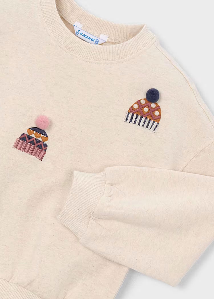 MAYORAL EMBROIDERED PULLOVER - OAT