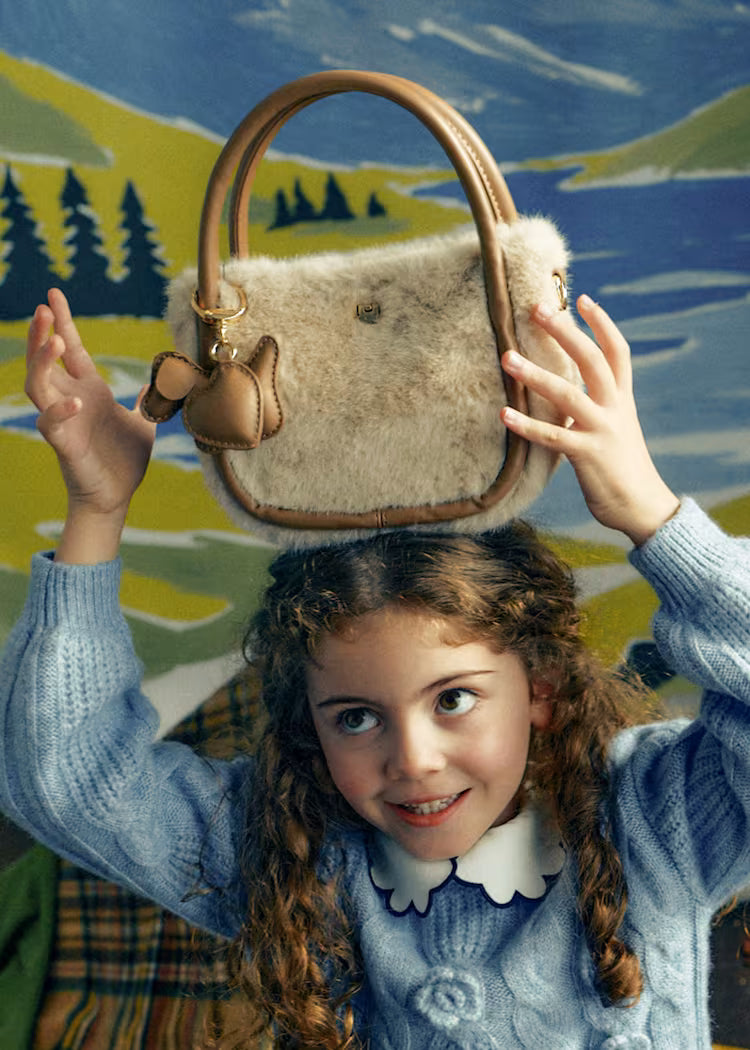 MAYORAL FAUX FUR BAG - OATMEAL