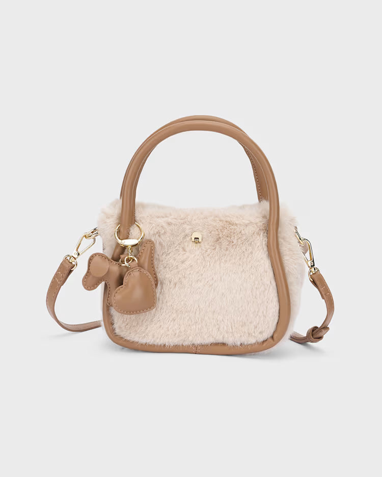 MAYORAL FAUX FUR BAG - OATMEAL