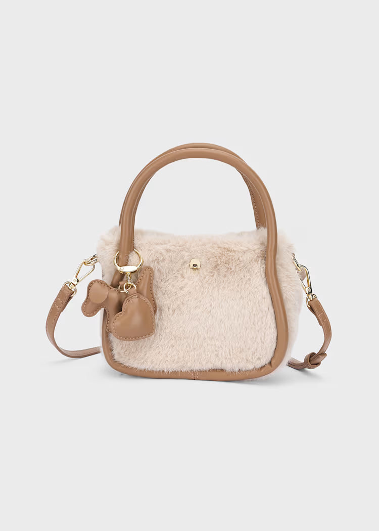MAYORAL FAUX FUR BAG - OATMEAL