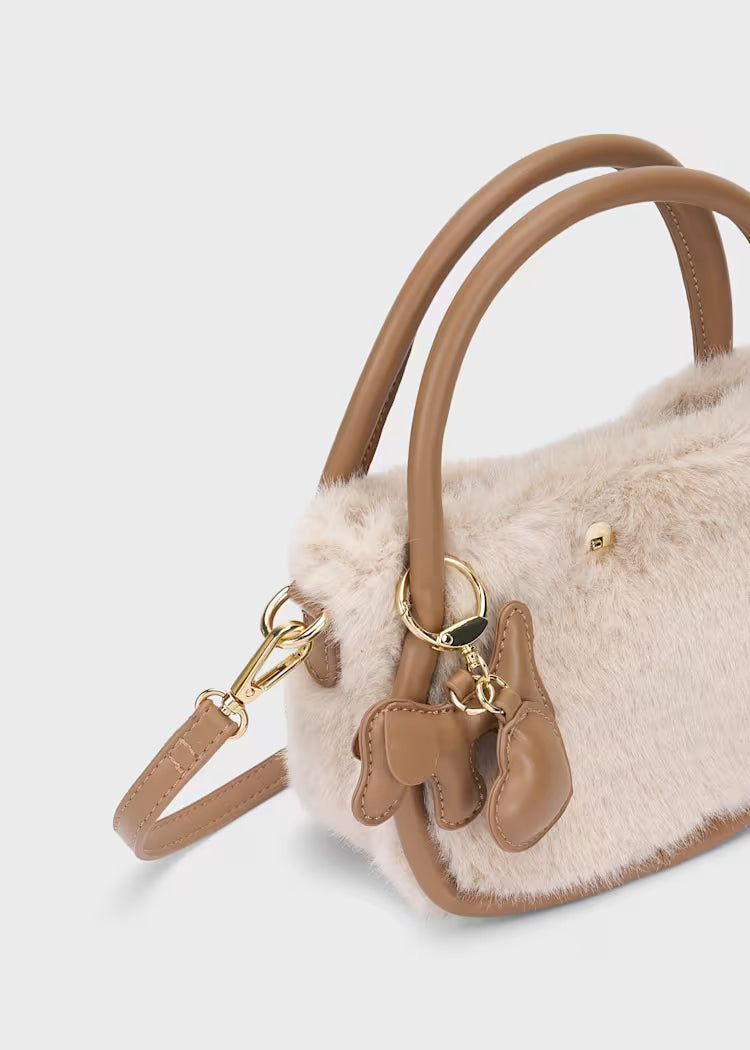MAYORAL FAUX FUR BAG - OATMEAL