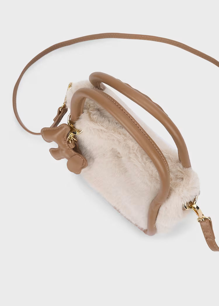 MAYORAL FAUX FUR BAG - OATMEAL