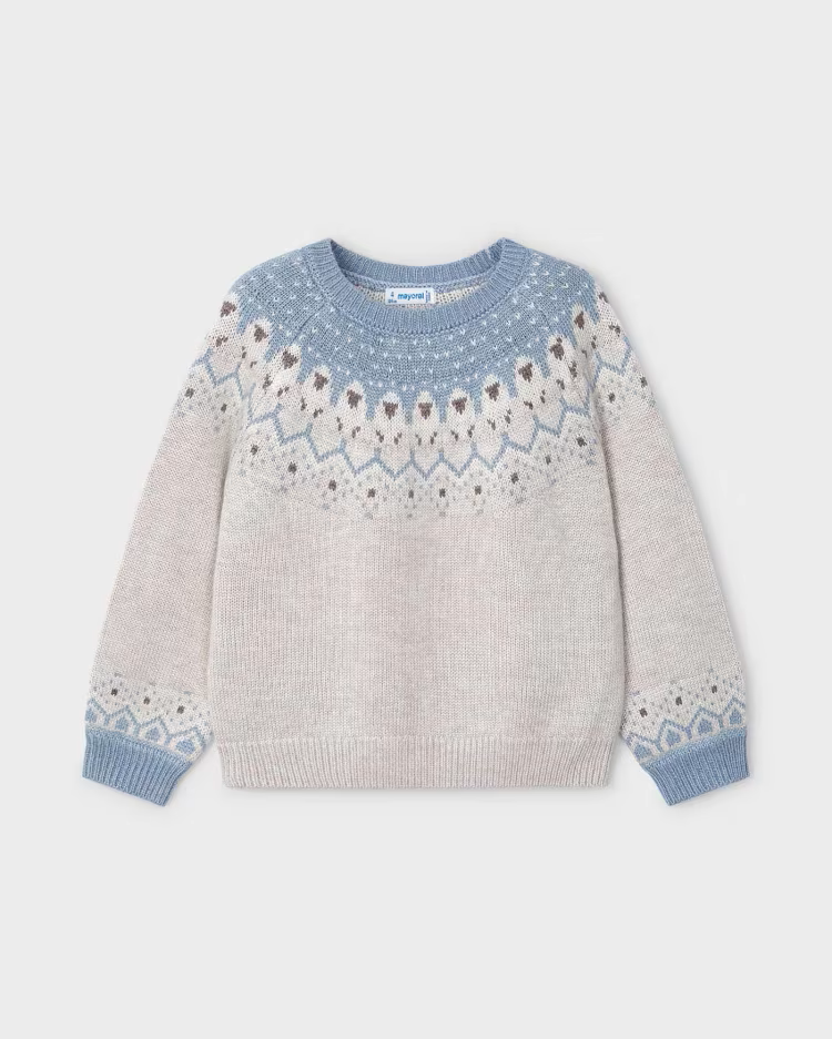 MAYORAL JACQUARD SWEATER - ALPACA HEATHER