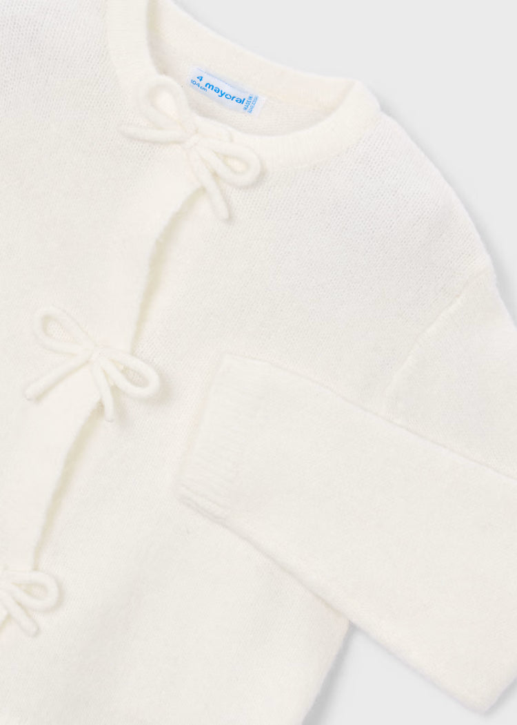 MAYORAL KNIT CARDIGAN - NATURAL