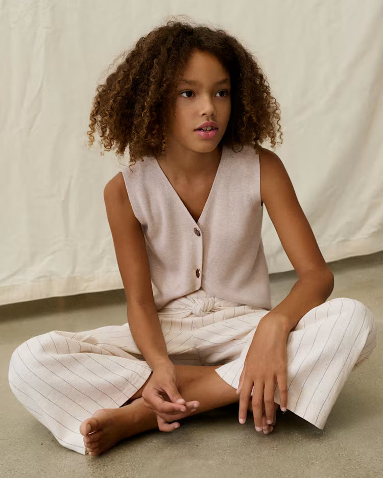 MAYORAL V NECK KNIT VEST - BONE