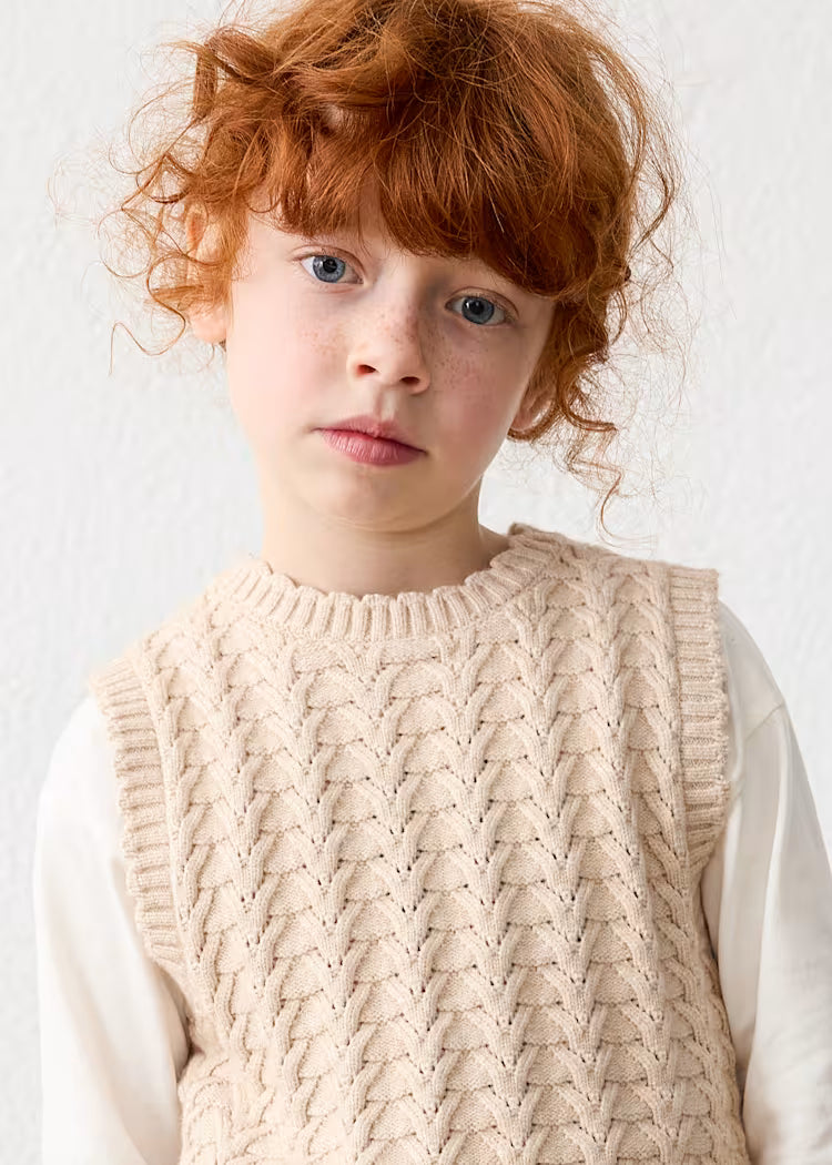 MAYORAL KNIT VEST - BEIGE
