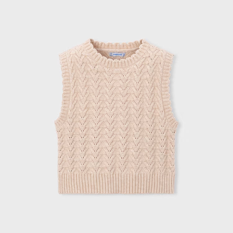 MAYORAL KNIT VEST - BEIGE