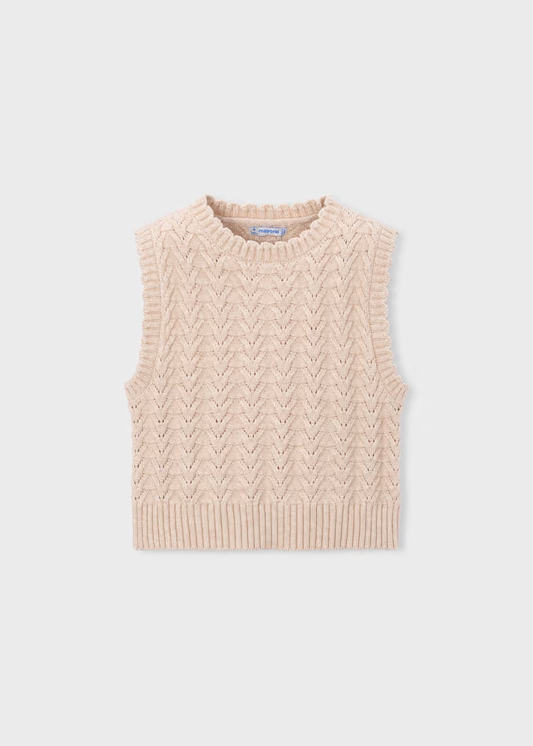 MAYORAL KNIT VEST - BEIGE