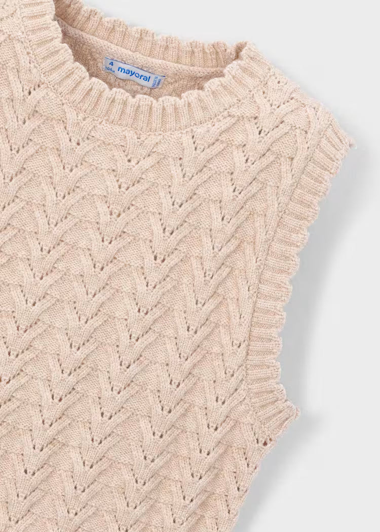 MAYORAL KNIT VEST - BEIGE