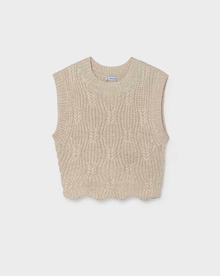 MAYORAL KNIT VEST - NATURAL