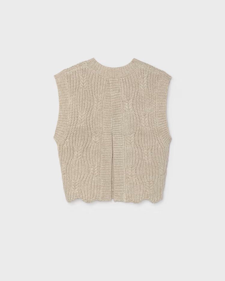 MAYORAL KNIT VEST - NATURAL