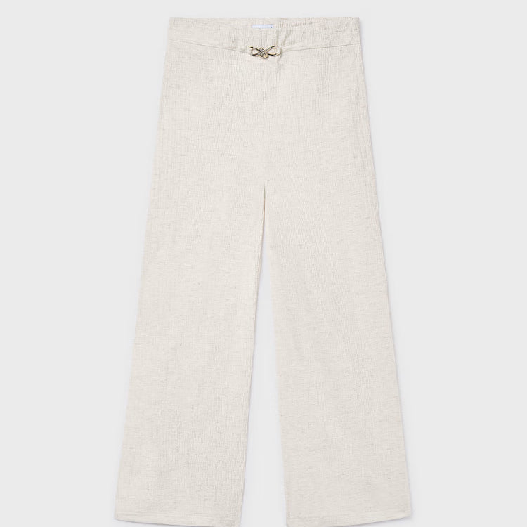 MAYORAL LINEN WIDE PANTS - NATURAL