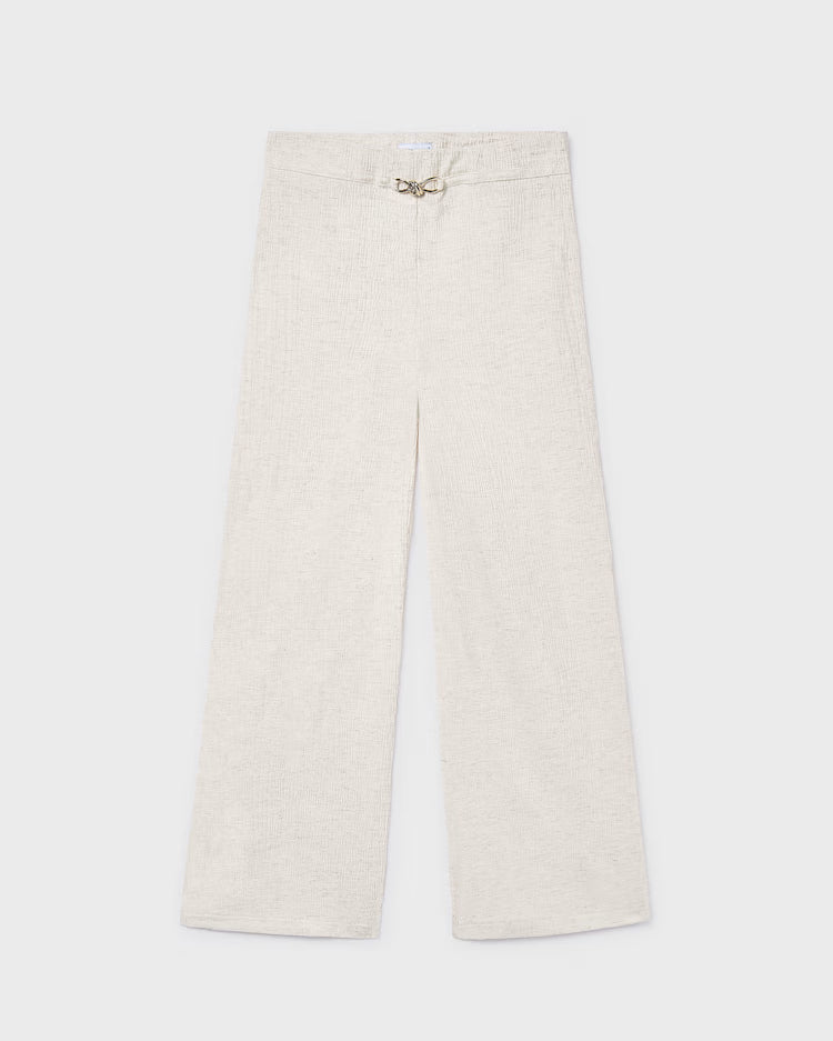 MAYORAL LINEN WIDE PANTS - NATURAL