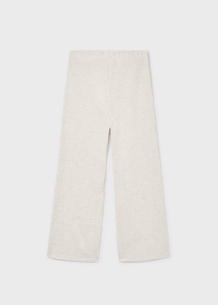 MAYORAL LINEN WIDE PANTS - NATURAL