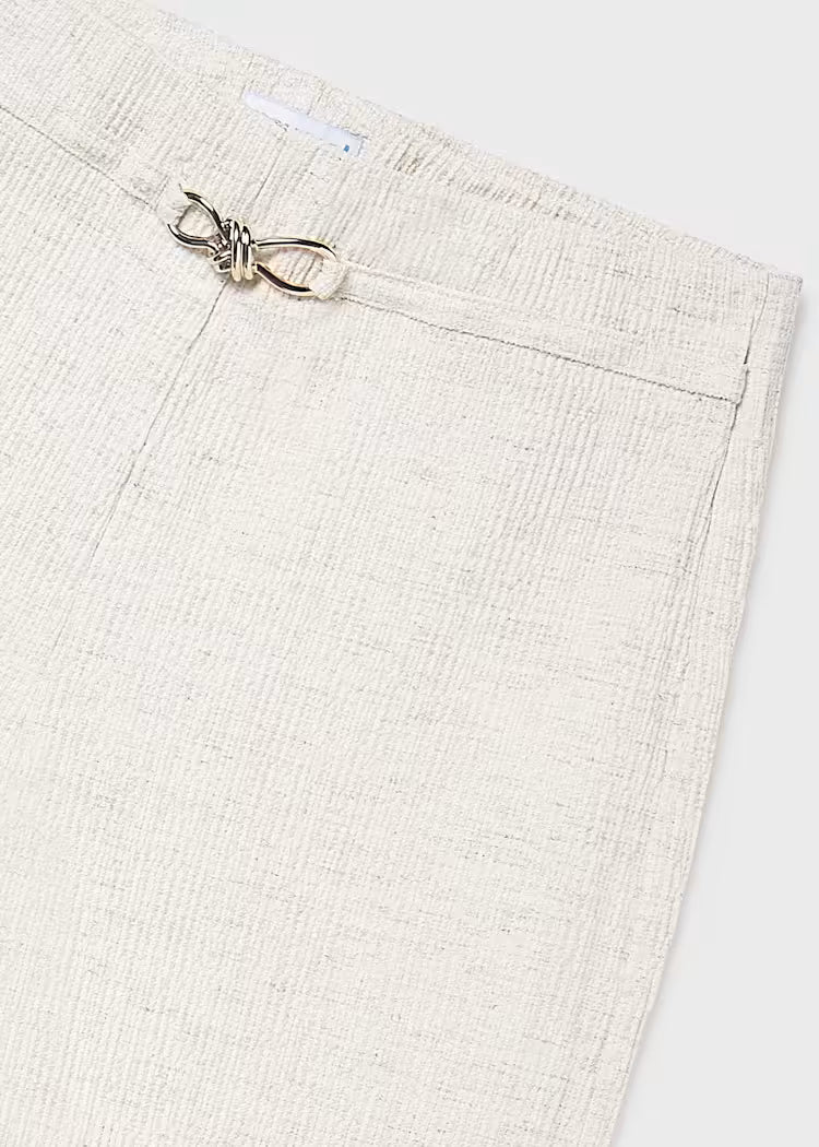 MAYORAL LINEN WIDE PANTS - NATURAL